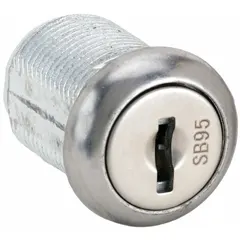 Keyed cam lock with keyed-different configuration, constructed from brass with a chrome-plated finish. Suitable for cabinets, lockers, and enclosures requiring varied keying. The keying specification varies per lock.