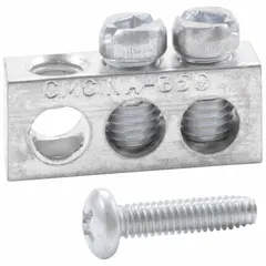 Grounding kit for 240V AC electrical distribution systems rated at 60 A. UL 98 certified for use in switchboards and panelboards to provide a reliable grounding connection.