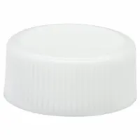 Cap: 25 mm Dia, White, Polypropylene, PTFE Faced Polyethylene, 22-400 mm Screw Closure Size, Opaque (MPN 239231)
