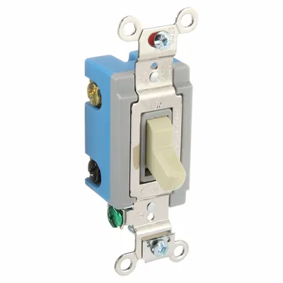 HUBBELL Wall Switch: Toggle Switch, 4-Way, Maintained, Ivory, 120/277V AC - Toggle Wall Switches