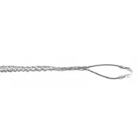 Cable Support Grip: 1.50 in to 1.74 in, 1,500 lb Breaking Strength, 17 in Mesh Lg, Offset Eye (MPN 02201043)