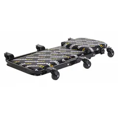 This convertible creeper features a steel frame and a padded surface, with a height range adjustable from 5 1/4 in to 18 in. It supports a maximum load capacity of 450 lb, suitable for under-vehicle access during maintenance and repair tasks.