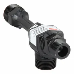 This steam-operated jet eductor pump uses steam as the motive fluid to create suction for moving liquids or slurries. It features a 3/4 in MNPT connection and a 0.34 sizing factor. Typical applications include fluid transfer in industrial processes such as chemical processing, wastewater treatment, and oil and gas operations.