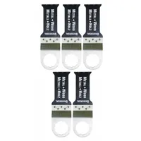 FEIN Oscillating Tool Blade: 1 1/8 in Blade Wd, 2 3/8 in Overall Lg, Flush Cutting, Bi-Metal, 5 PK (MPN 63502147021)