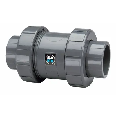 HAYWARD Check Valve: Ball, Inline Valve Body, CPVC, 4 in Pipe Size, Flange x Flange - CPVC Ball Check Valves