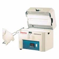 Tube furnace with 800 W power, 120 V input, and maximum operating temperature of 1100°C. Temperature uniformity is ±1.0°C over 2.2 inches. Overall dimensions: 11 in x 16 in x 15 in. Suitable for high-temperature processes such as annealing, sintering, and heat-treating small samples in laboratory and industrial applications