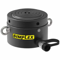 General purpose lock nut ram with 160 ton nominal capacity, 2 in nominal stroke length, and 31.17 sq in effective area. The lock nut mechanism holds loads without constant hydraulic pressure. Suitable for heavy lifting and positioning in industrial maintenance, construction, and manufacturing.