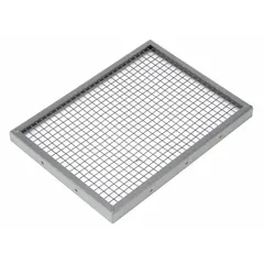 Steel outlet guard with baked enamel finish and 1/2 in wire spacing. Designed for use with model 4C121. Includes mounting hardware. OSHA compliant.