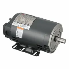 This Dayton 3-phase AC motor features a C-face with rigid base mounting and an open drip-proof (ODP) enclosure. Rated 1 1/2 hp, 1,750 RPM, and dual-voltage 230/460V AC, it draws 5.6/2.8 A full load current. Suitable for pumps, fans, conveyors, and compressors in clean, dry environments where protection from falling dirt and dripping liquids is required.
