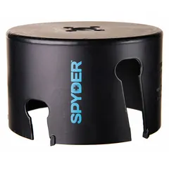 Multi-material-cutting hole saw with 5-inch diameter, 1 tooth per inch, and 2-inch maximum cutting depth. Features a 1/2"-18 thread size for use with compatible arbors. Suitable for cutting wood, metal, plastic, and drywall in plumbing, electrical, and HVAC applications.