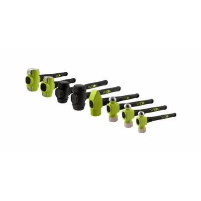 WILTON Rubber/Steel, 6 in_8 in Face Dia, Steel Handle, Forged 46 HRC Steel - Mixed Hammer Sets