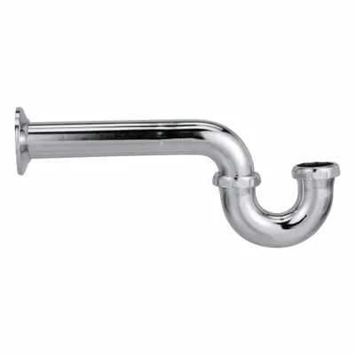 ZURN Trap: Zinc, Chrome-Plated, Silver, 1 1/2 in Nominal Pipe Size - P-Traps