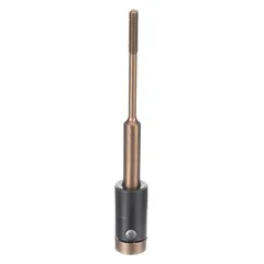 This pneumatically driven threaded mandrel is designed for installing helical inserts into pre-tapped holes. Constructed of steel, it is compatible with helical inserts having coarse threads. Used in thread repair and reinforcement applications where consistent insertion is required.