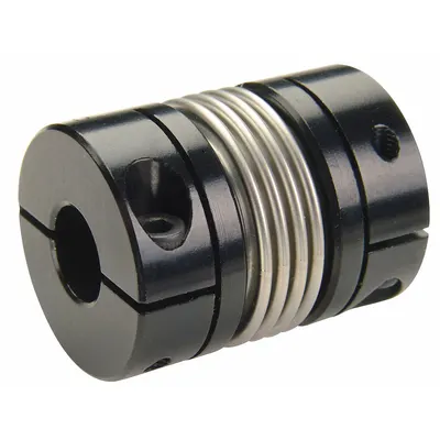 RULAND MANUFACTURING Motion Control Coupling: 8 mm Bore Dia 1, 6 mm Bore Dia 2 - Clamp-On Bellows Shaft Couplings for Round Shafts