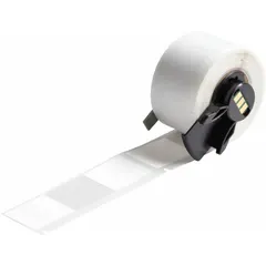 White matte vinyl wraparound label measuring 3 3/8 in x 1 in, designed for wire gauges 3 AWG to 250 kcmil. Used for permanent identification of conductors in electrical panels, control cabinets, and cable management systems. Compatible with M611 printer series; requires M61-R4310 ribbon.
