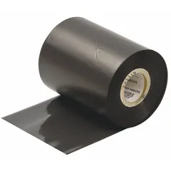 Black resin ribbon for THT 3" Core Printers, 4 5/16 in x 500 ft. Scratch-resistant and RoHS compliant. Suitable for producing durable, high-contrast labels in industrial identification applications.