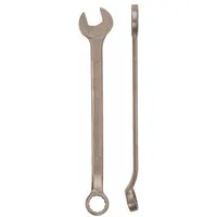 AMPCO Combination Wrench: Aluminum Bronze Nickel, Natural, 50 mm Head Size, 22 3/4 in Overall Lg (MPN 1356)