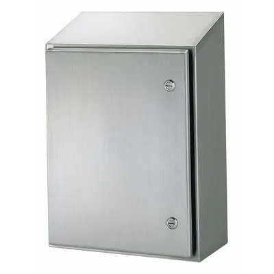 HOFFMAN Enclosure: 304 Stainless Steel, 36 in x 36 in x 12 in, NEMA 12/4/4X, Solid Cover - Stainless Steel Enclosures