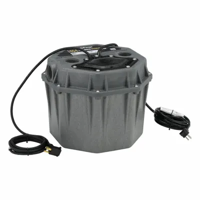 LIBERTY PUMPS Sink Drain Pump System: 4.3 gal, 1/3 hp, 115V AC, 30 gpm Flow Rate @ 10' of Head - General Purpose Sink Drain Pump Systems