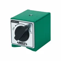 Magnetic base with On/Off Knob for attaching to ferrous surfaces. Base dimensions: 1 31/32 in x 2 23/64 in x 2 11/64 in. Includes M8 x 1.25 mounting thread for holding dial indicators or test indicators in measurement setups