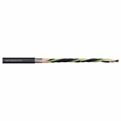 CHAINFLEX Motor Cable: 10 AWG, 5 Conductors, Order by the Foot, PVC Jacket - Continuous Flexing Power Cables for VFDs
