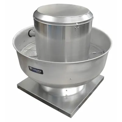 CANARM Upblast Exhauster: Belt Drive, Includes Drive Pack, 13 1/2 in Wheel, 1,405 cfm - Kitchen Air Belt-Drive Fans with Drive