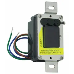 Plastic sensor module assembly for automatic flush valves. Compatible with ZEMS series. Overall width 5 in. Used to detect user presence and trigger flushing in urinal applications.