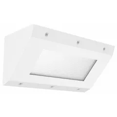 This corner-mount LED fixture is designed for indoor or covered outdoor areas requiring durable lighting, such as hallways, stairwells, parking garages, and industrial corridors. It delivers 1,846 lumens at 4000K color temperature, consumes 25 watts, and operates at 120/277V AC. The steel housing is dimmable, and the fixture measures 9 inches in height.