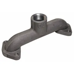Aluminum outlet manifold with 1-1/4 in FNPT connection. Designed for use with Dayton NDP-32 series diaphragm pumps. Distributes fluid from pump outlet to downstream lines in industrial fluid-handling systems.