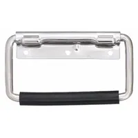 MONROE PMP Folding Pull Handle: Unthreaded Holes, Stainless Steel, Silver, #10 Screw Size, 0.53 in (MPN PH-0296)