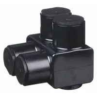 BURNDY Multitap Connector: 2 Port, Single-Sided Entry, 10 AWG – 250 kcmil Wire Size, Black (MPN 1PL2502)