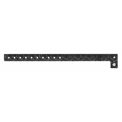 ID Wristband: No Legend, 10 in Overall Lg, 5/8 in Overall Wd, Plastic, Black - Security Wristbands