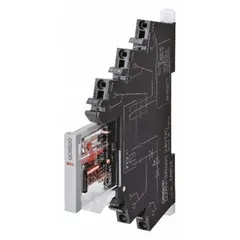 This pre-assembled relay and socket from OMRON features a 100V AC coil voltage and push-in spring terminal connection for efficient wiring. Designed for DIN rail mounting, it is suitable for industrial control applications such as automation panels and machinery control.