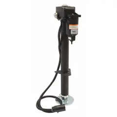 This A-frame trailer jack features a topwind handle and drop-leg base for leveling and supporting trailers during loading, unloading, or storage. With a static load capacity of 3,500 lb and a maximum lift height of 2 ft, it is suited for boat, utility, and equipment trailers without wheels.