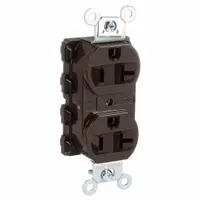 HUBBELL Receptacle: Duplex, 5-20, Brown, 125V AC, 20 A, 2 Pole / 3 Wire (MPN SNAP5362A)