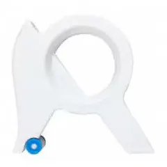 Handheld dispenser designed for window sealing applications. Accommodates tape with a 3-inch core diameter. Overall depth of 2 inches. Brand: 3M, Sub-brand: Scotchblue.