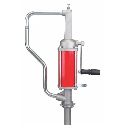 Dayton Hand Pump: Rotary Action, Pump with Spout, Aluminum/Steel Housing, 32 oz per stroke - Rotary-Crank Drum Pumps