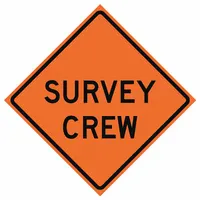 Roll Up Traffic Sign: 36 in x 36 in Nominal Sign Size, Polyester/PVC, 0.015 in, W21-6 MUTCD, Orange (MPN 669-C/36-EMO-SA)