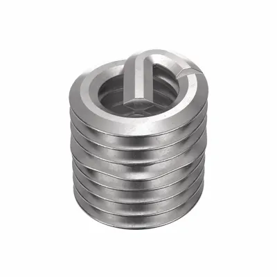HELI-COIL Helical Insert: Tanged Tang Style, Free-Running, M4-0.70 Thread Size, Plain - Free-Running Tanged Helical Inserts