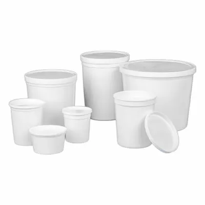 GLOBE SCIENTIFIC Laboratory Jar: HDPE, LDPE, 64 fl oz, Non-Sterile, Closure Included, Round - HDPE Lab Jars