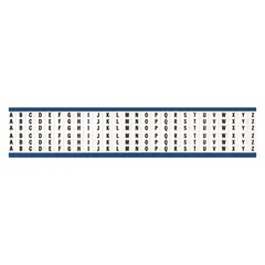 Preprinted wire marking label sheets from BRADY, featuring the full alphabet legend A to Z. Each pack contains 25 sheets with a total of 650 black-on-white vinyl cloth labels. Rated for continuous use from -40°F to 176°F, these labels are suited for permanent identification of wires, cables, and terminals in industrial control panels and facility wiring.