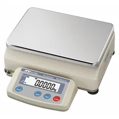 Compact bench scale with an 8 1/4 in x 11 7/8 in stainless steel platform. Readability of 0.01 kg / 1 g / 0.02 lb. Integrated design with RS-232C interface. Not IP rated. Suitable for general industrial weighing, parts counting, and checkweighing.