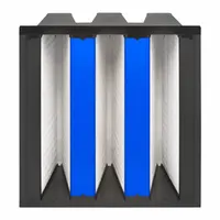 V-Bank Air Filter: 20 in x 20 in x 12 in, Fiberglass, Single Header, 3 Vs, MERV 11