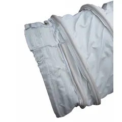 This ducting is designed for use with portable oil and kerosene heaters to direct heated air to targeted areas. It features a 12-inch diameter, 0.023-inch thickness, and is constructed from TPE reinforced laminate. A screw clamp cuff is included on the entry end for secure attachment.