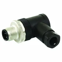 MURRELEKTRONIK Circular Connector: A Coded, 4 Pin, M12 Screw, IP67, Screw Terminals, 90° Angle (MPN 7000-12821-0000000)