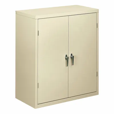 HON Storage Cabinet: Putty, Steel, 41 3/4 in Overall Ht, 36 in Overall Wd - Counter Height Storage Cabinets