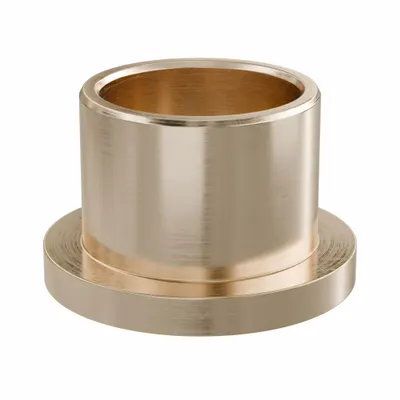 BUNTING BEARINGS Flanged Sleeve Bearing: Bronze, SAE 841, 5/8 in Bore, 3/4 in OD, 5/8 in Lg - Lubricated Food-Grade Metallic Flanged Sleeve Bearings