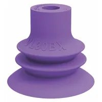 PIAB Vacuum Pad: Plain Pad without Adapter, 30 mm Pad Dia, Thermoplastic Elastomer, Purple, 60A (MPN VL30BX)