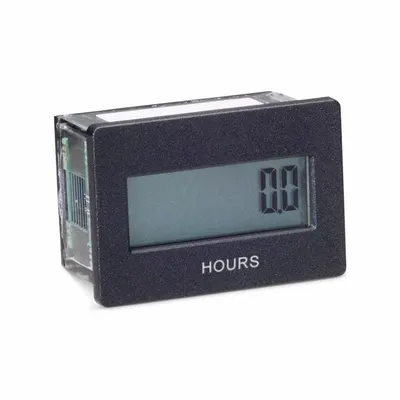 TRUMETER Hour Meter: Hour Meters, Front Panel Mounting, Digital, 1 1/8 in x 1 5/8 in
