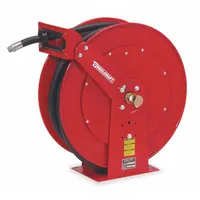 Spring Return Hose Reel: 50 ft (3/4 in I.D.), 3/4 in MNPT, 250 psi Max Op Pressure, Red (MPN F83050 OLP)
